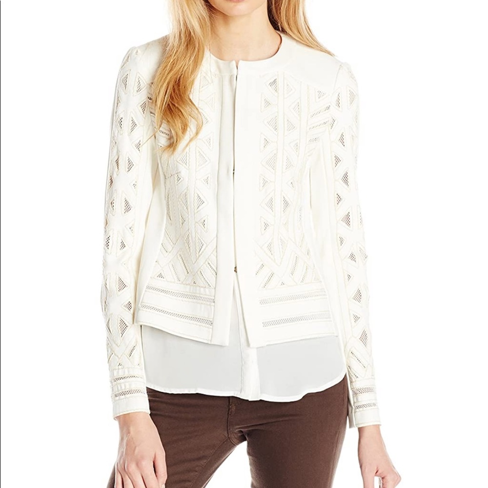 NWOT Nanette Lepore Mesh Cutout Blazer